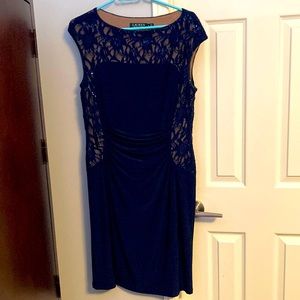 Lauren Ralph Lauren size 12 navy blue dress
